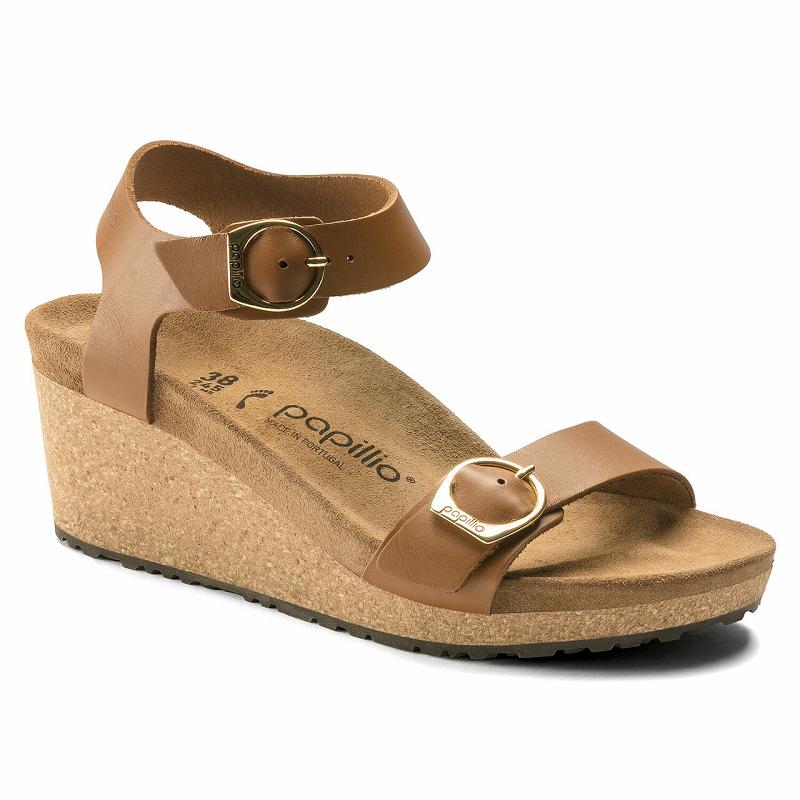 Birkenstock Papillio Soley Læder Sandaler Dame Brune | DK 373RVD